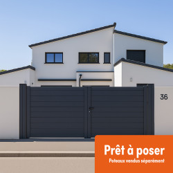 Portail plein aluminium