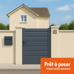 Portillon plein en aluminium